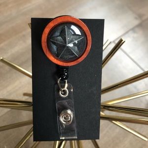Retractable Nametag Badge Holder Lanyard Handmade